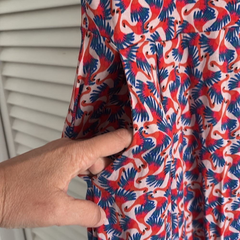 Boden Petronella Flamingo Print Sleeveless Jersey Dress - Picture 7 of 10